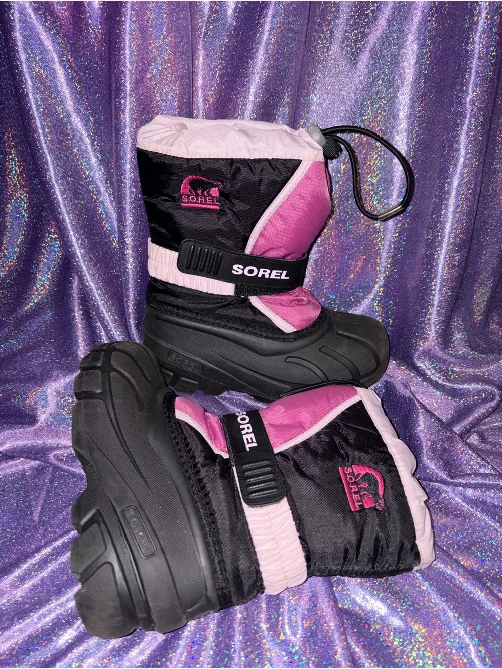Kids Purple & Pink Sorel Snow Boots